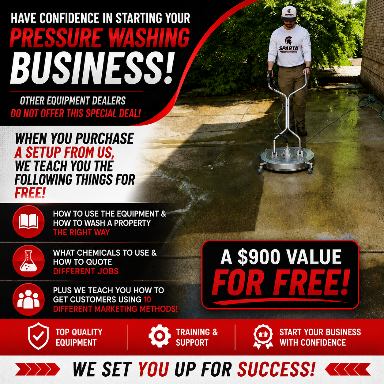 Starter Pressure Washing Equipment Package | 4 Gallon Per Minute Pressure Washer | Surface Cleaner | Power Washing Equipment Package - Image 3
