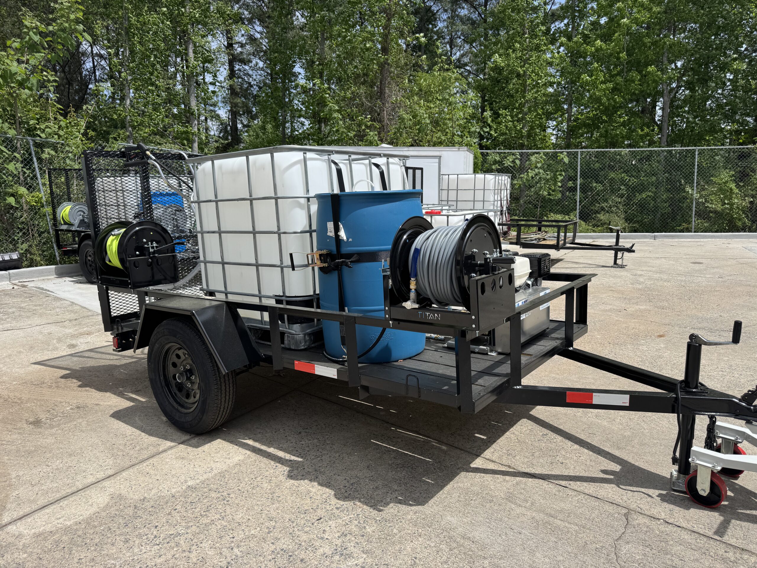 Starter Pressure Washing Trailer Setup With Commercial Grade Belt Driven 5 gpm Pressure Washer