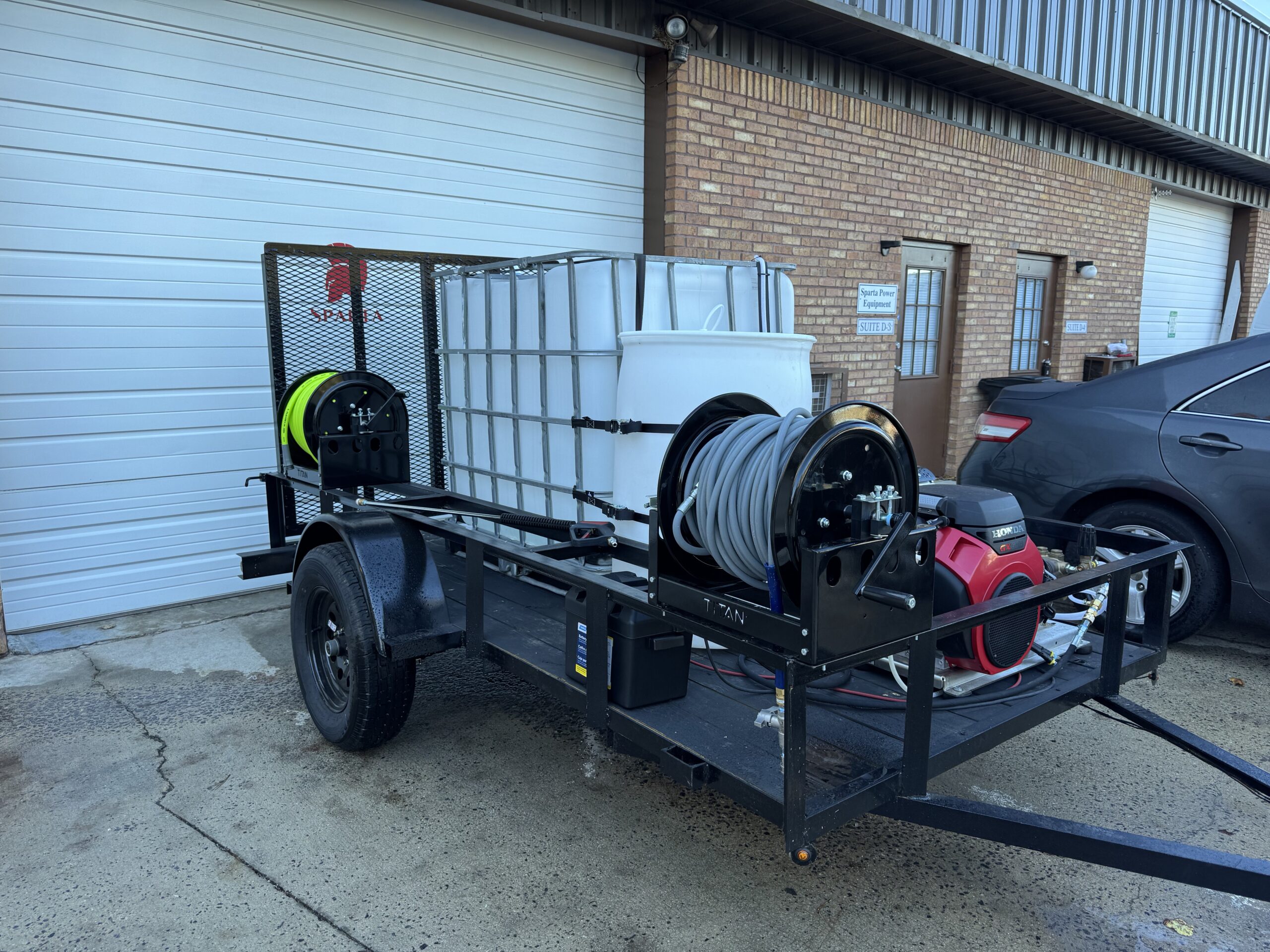 Starter Pressure Washing Trailer Setup With Commercial Grade Belt Driven 8 gpm Pressure Washer - Image 4