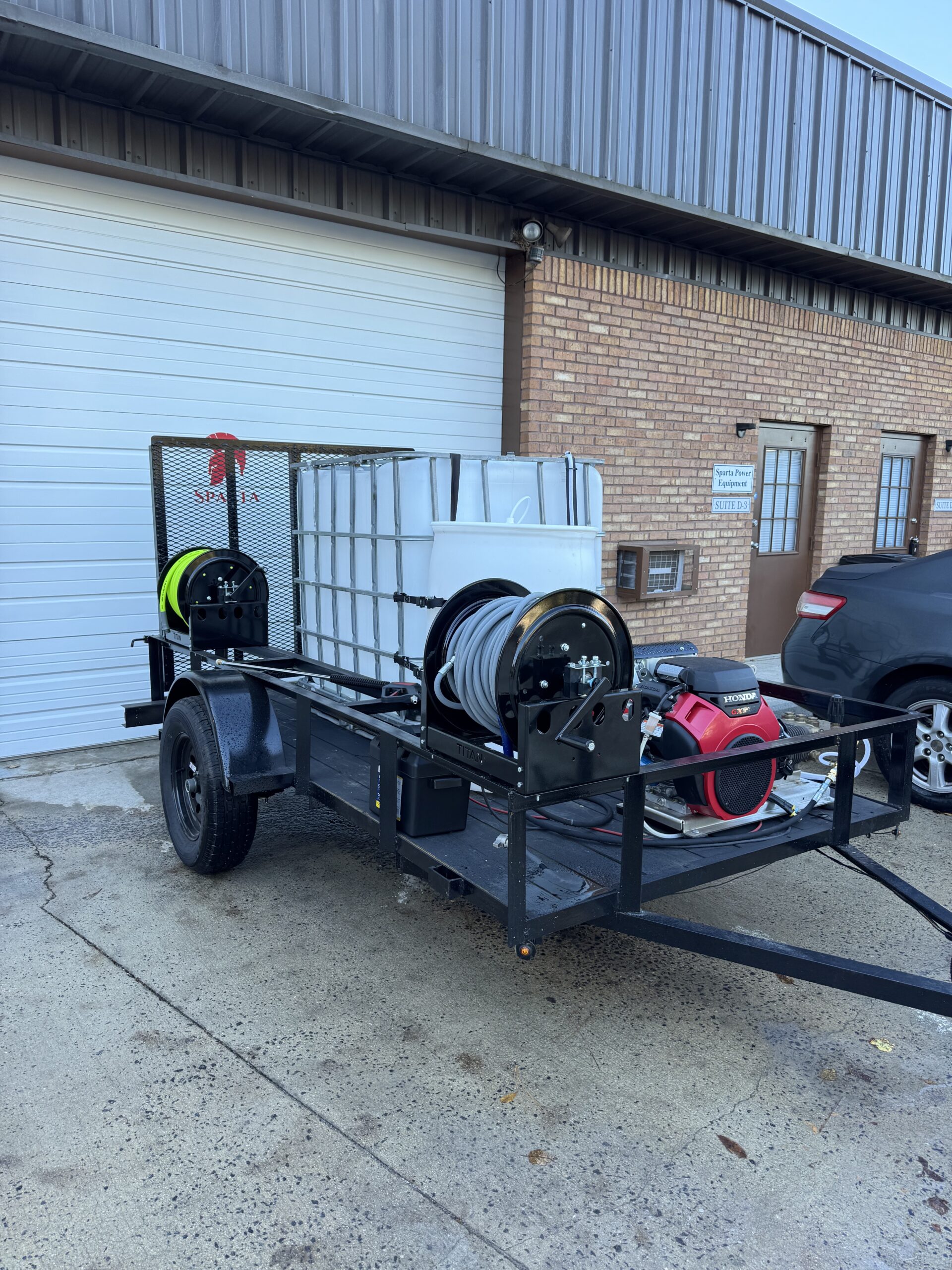 Starter Pressure Washing Trailer Setup With Commercial Grade Belt Driven 8 gpm Pressure Washer - Image 3